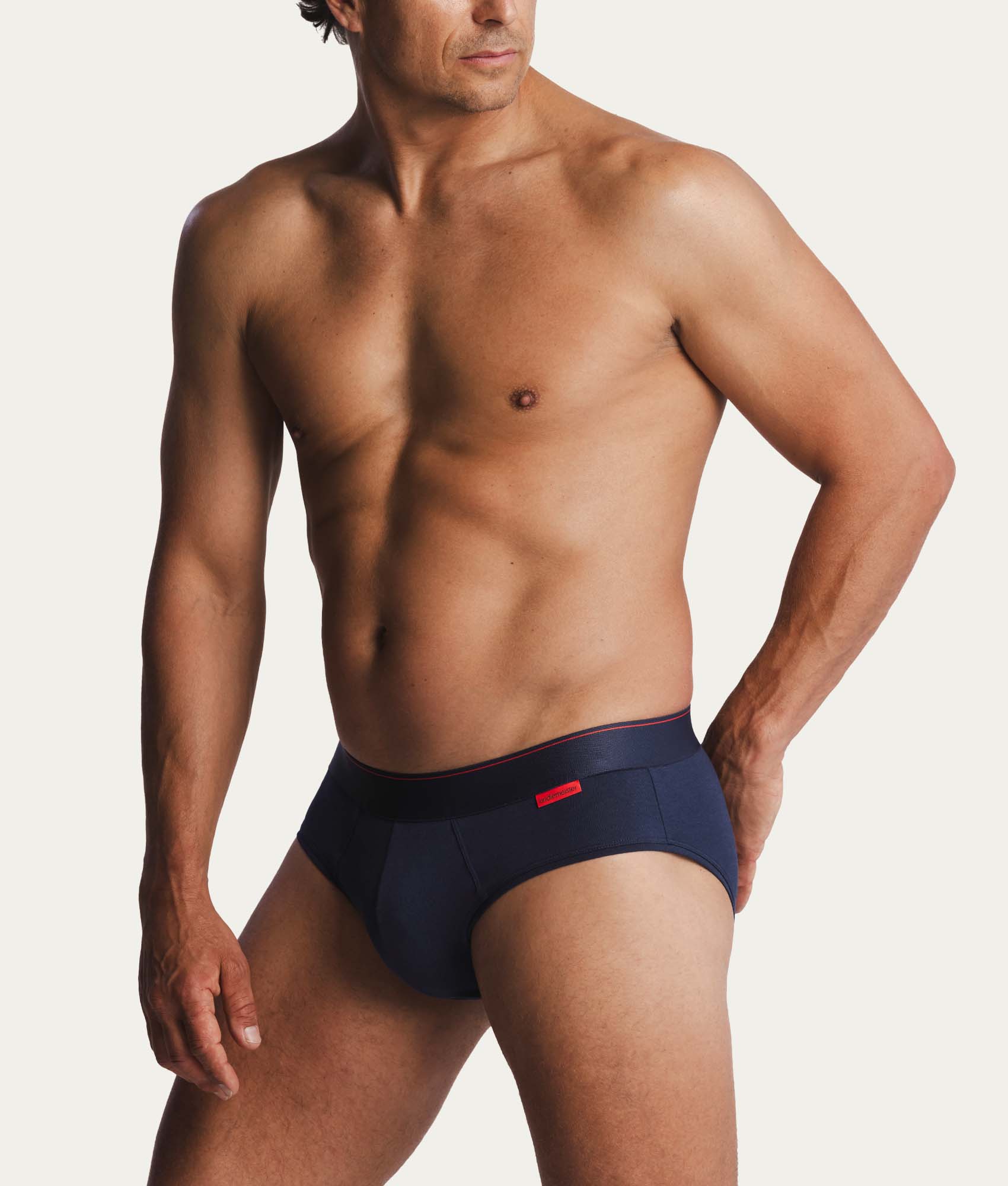 Sukrew Classic U-Style V-Brief Navy/Cream - Maat M - Sexy Heren