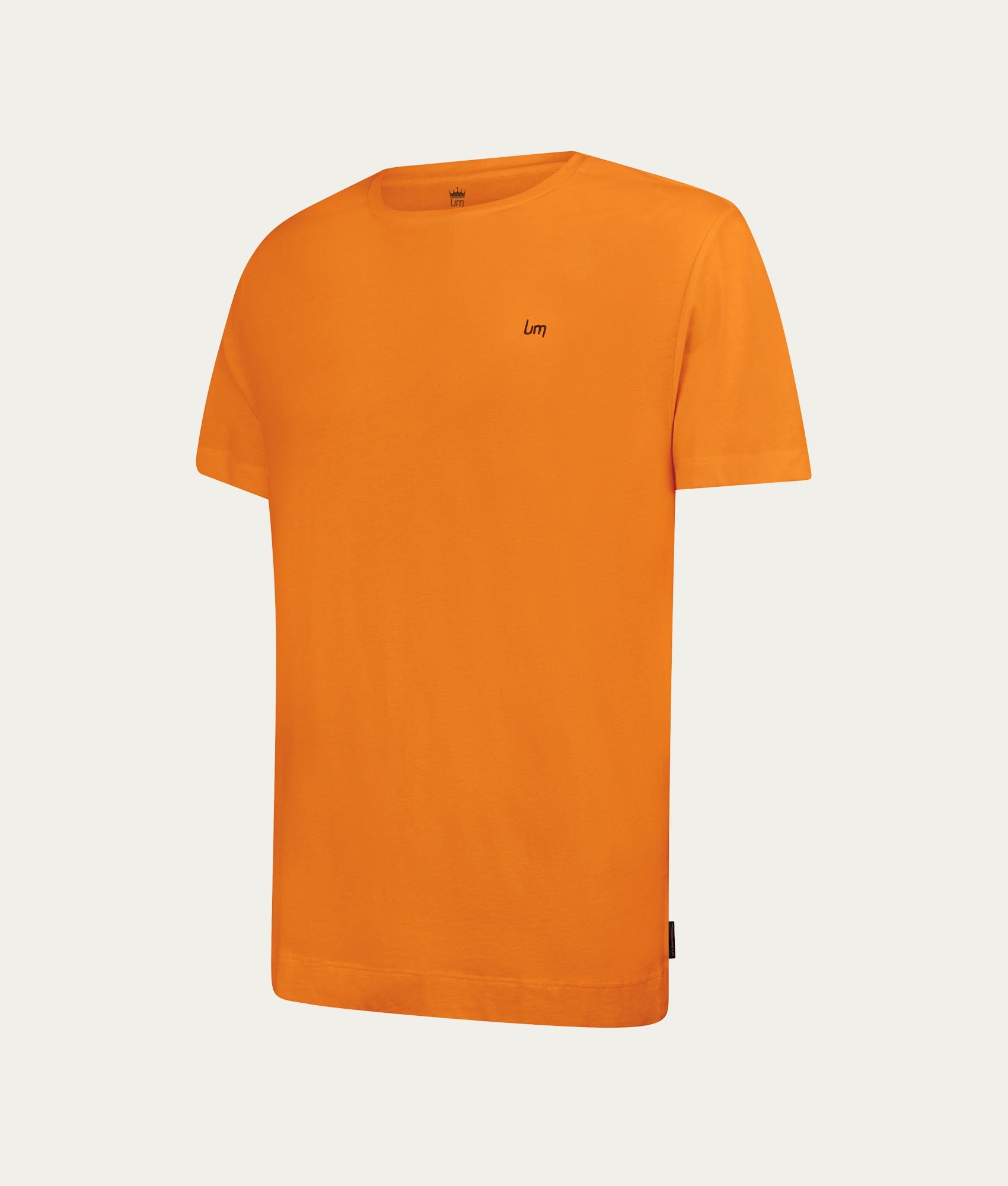 Orange Casual T-shirt Crew Neck Dutch Orange