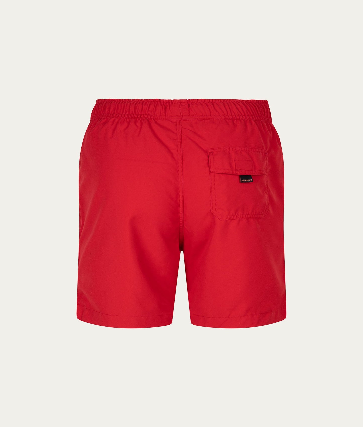 Achterkant rode zwembroek Undiemeister