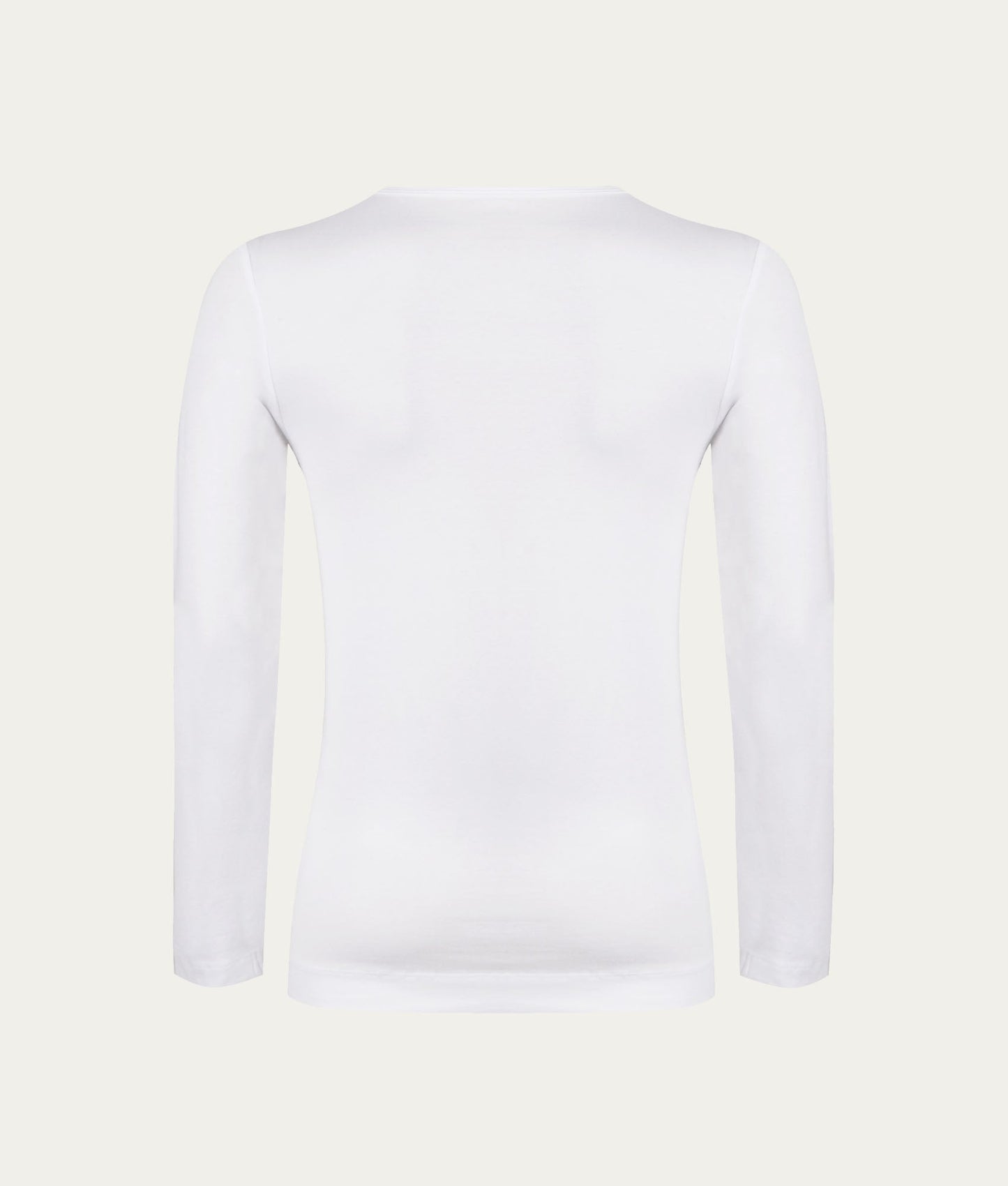 Witte Slim Fit Longsleeve V - Hals Chalk White - Undiemeister