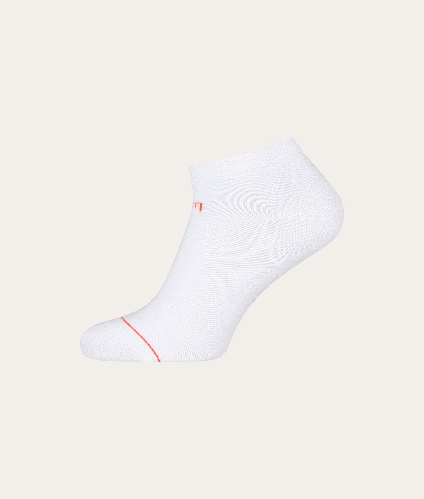 Zijkant heren sneakersokken wit