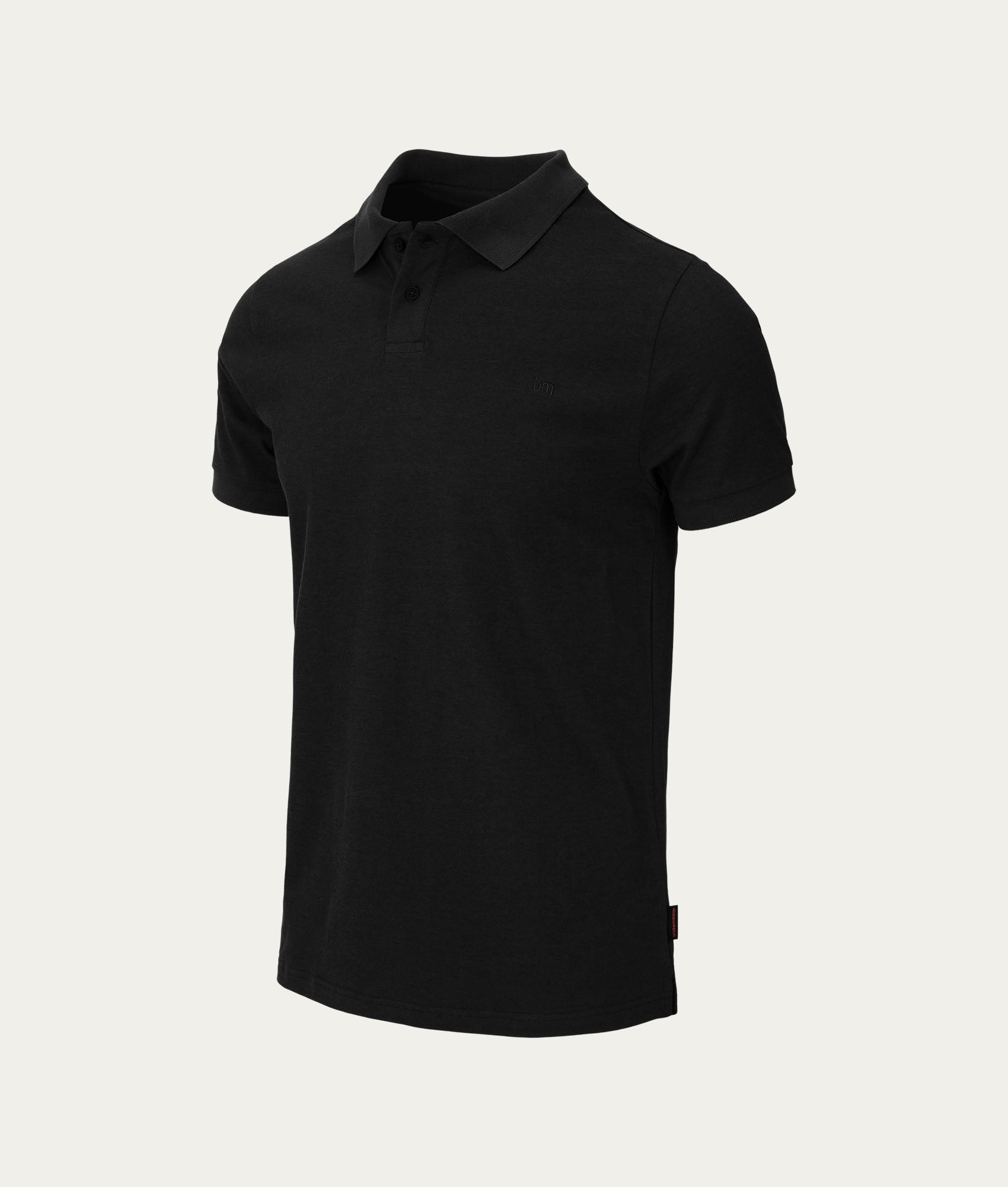 Polo Slim Fit Negro Volcano Ash