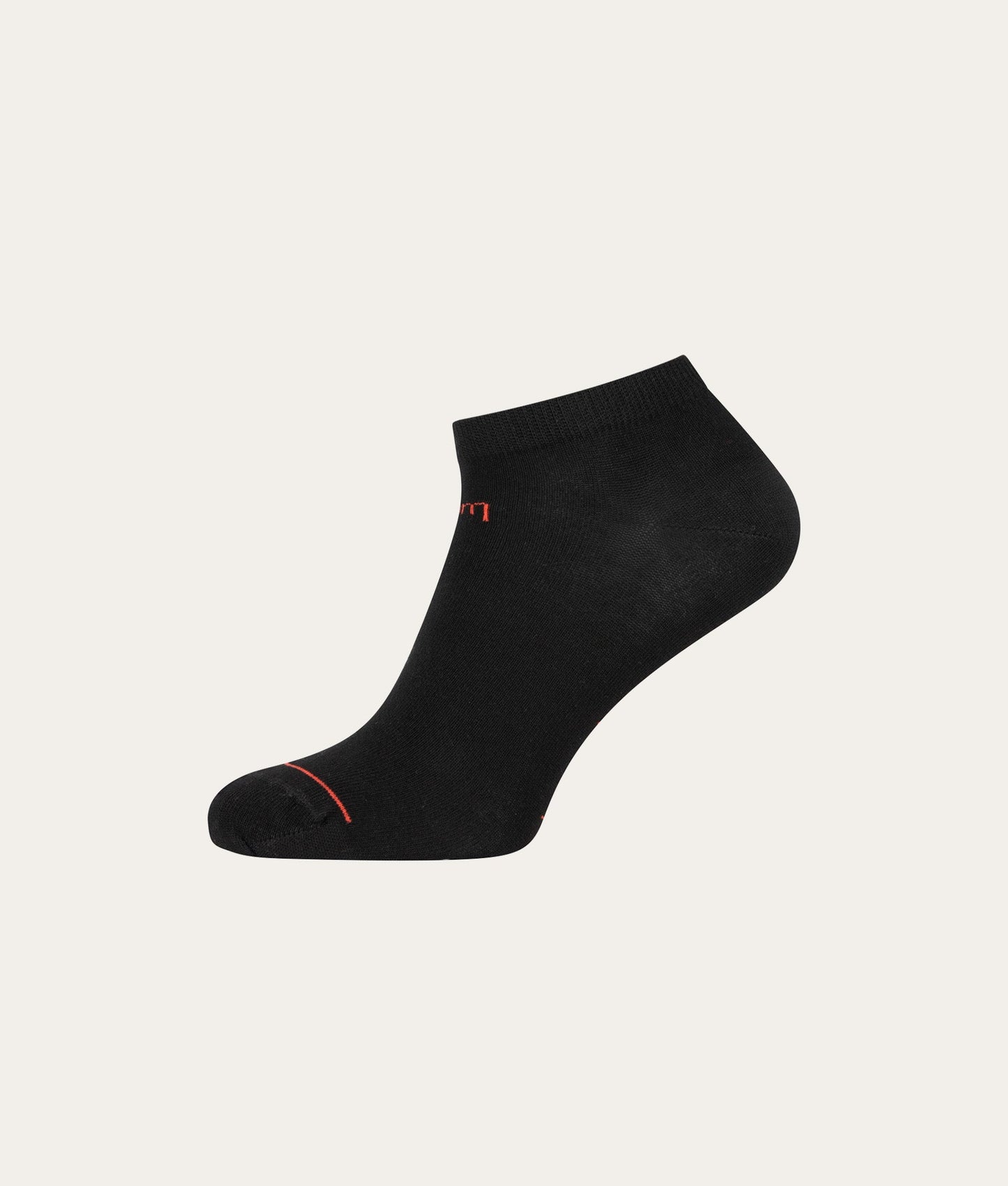 Zijkant heren sneakersokken zwart