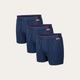 Blaue Lockere Boxershort Storm Cloud 3er-Pack