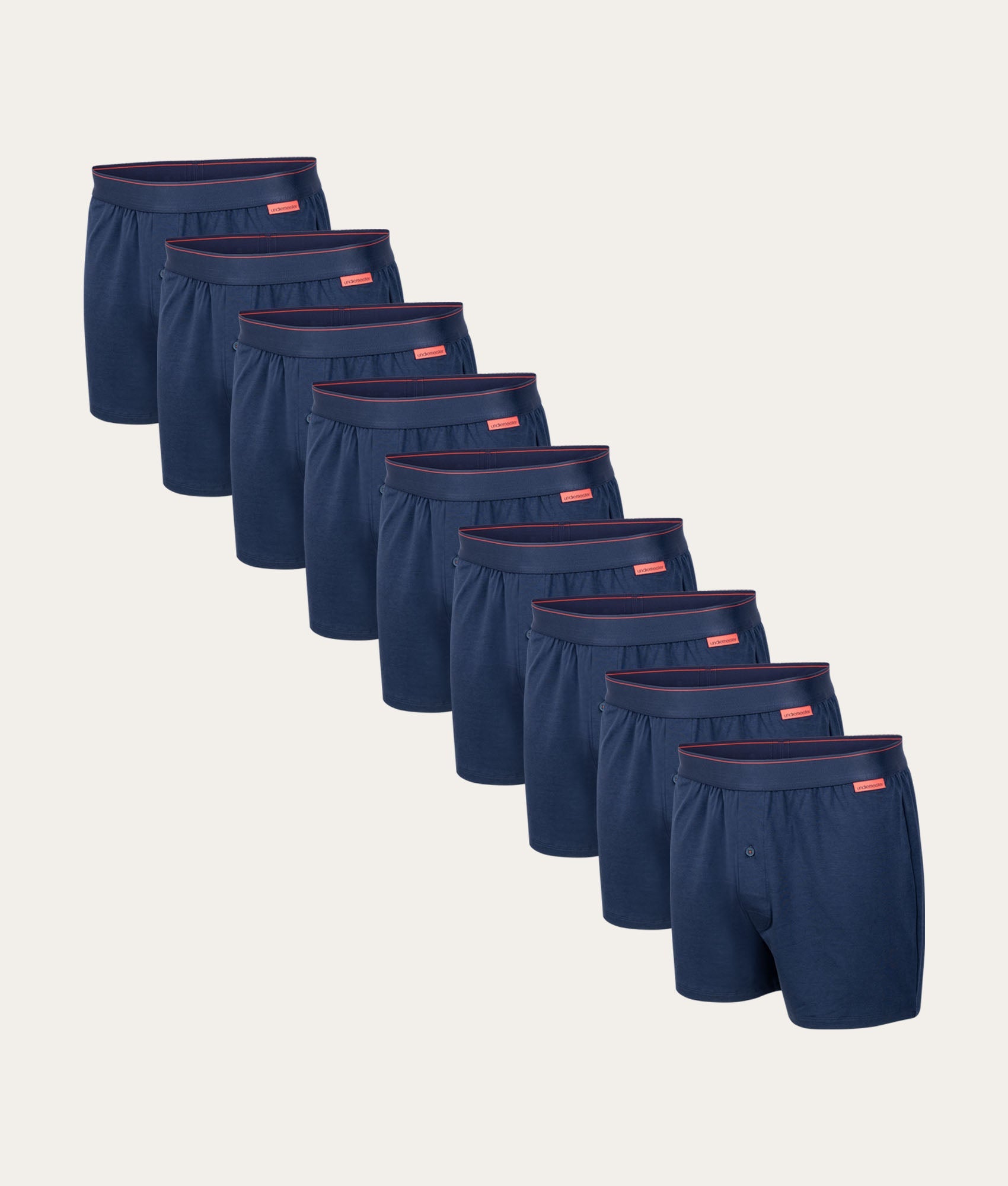 Undiemeister Blauwe Heren Wijde Boxershorts 9-pack 