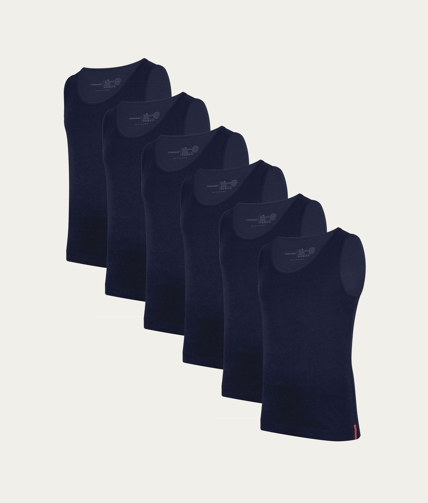 Blauwe Slim Fit Tanktop Storm Cloud (6 - pack) - Undiemeister