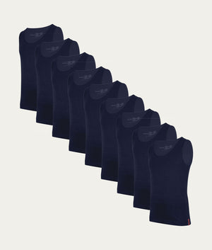 Donkerblauwe tanktop 9-pack | Undiemeister