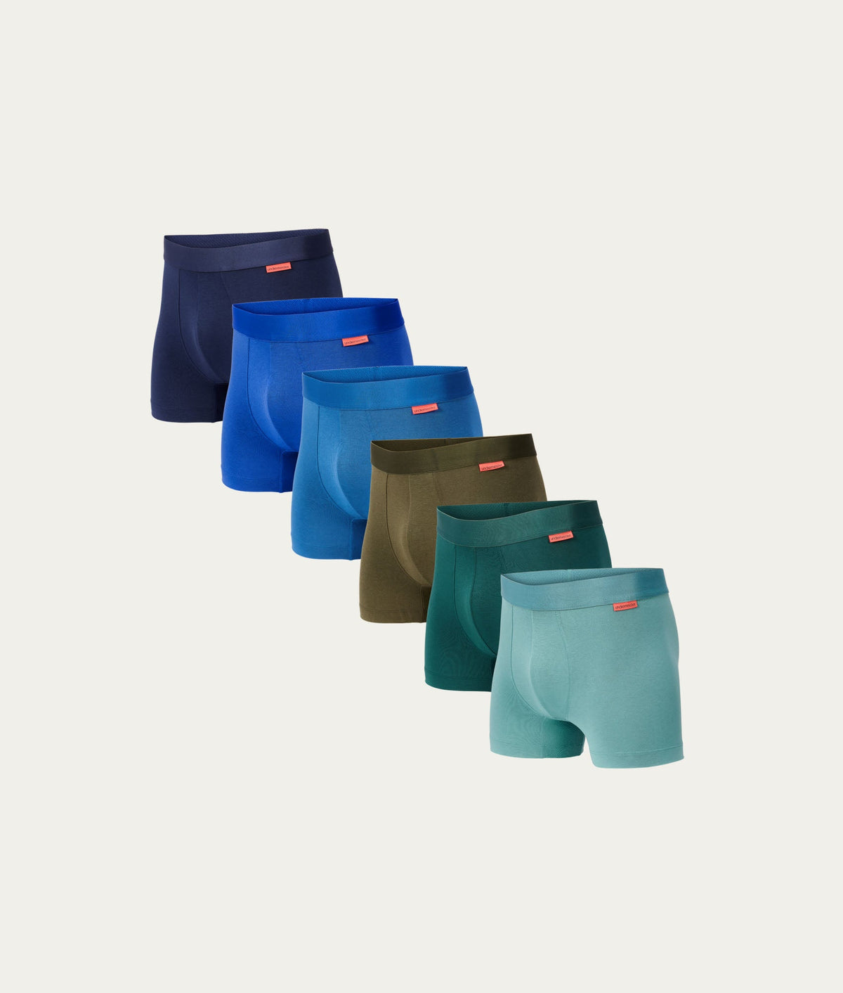 Boxershort - Blauwtinten & Groentinten (6 - pack) - Undiemeister