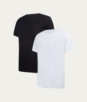 Casual T-shirt - Zwart & Wit (2-pack) - Undiemeister