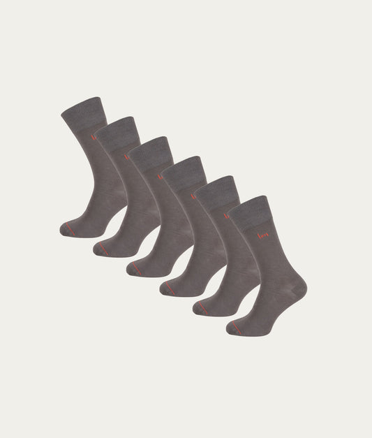 Grijze Sokken Lava Rock (6 - pack) - Undiemeister