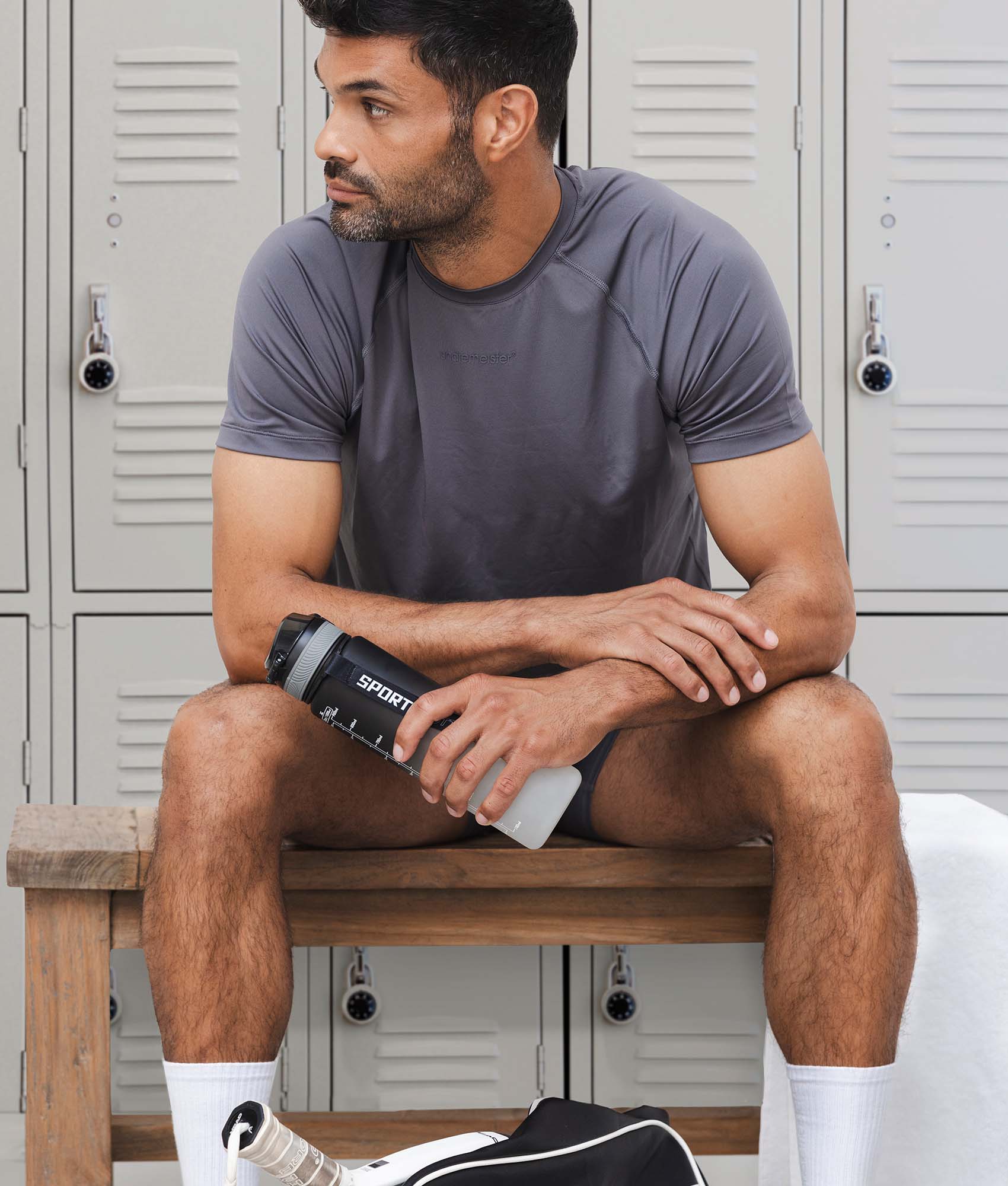 Grijze Sport T-shirt Lava Rock (2 - pack) - Undiemeister