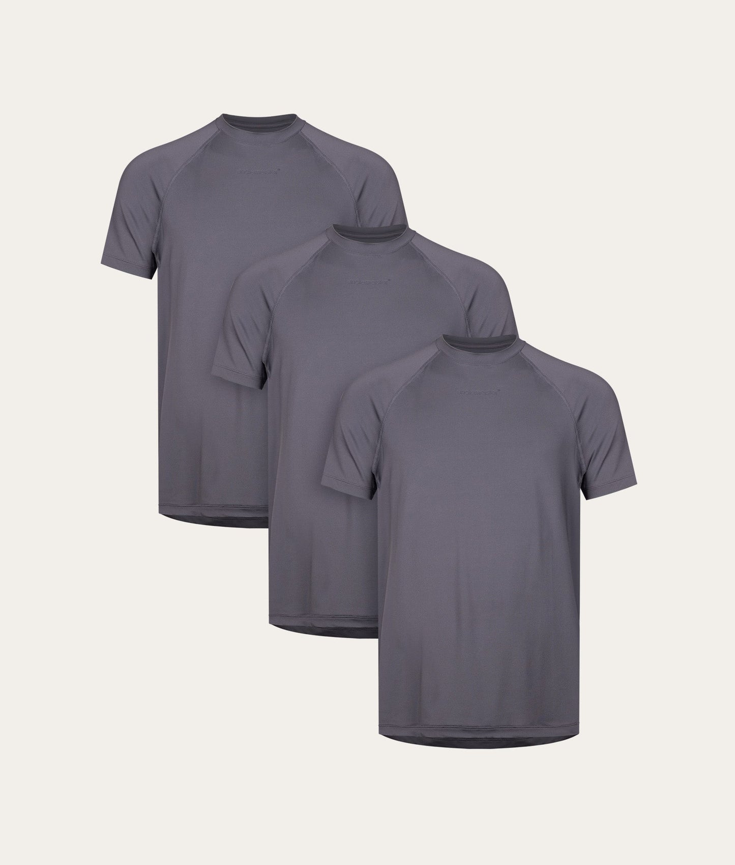 Grijze Sport T-shirt Lava Rock (3 - pack) - Undiemeister
