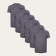 6-pak Grå Sport T-shirts Lava Rock
