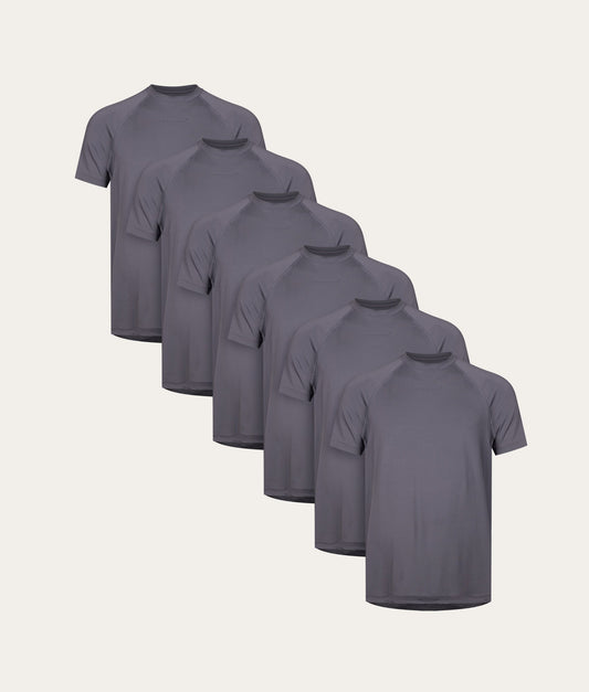 Grijze Sport T-shirt Lava Rock (6 - pack) - Undiemeister