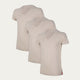 Lot de 3 T-shirts Slim Fit Col V Profond Kaki Desert Sand
