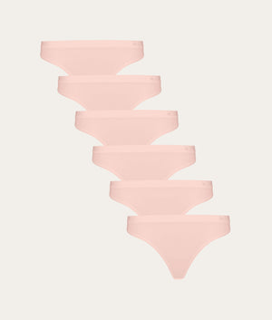 Undiemeister - Damesondergoed - ondergoed - Lichtroze Bikinislip 6-pack - Voor