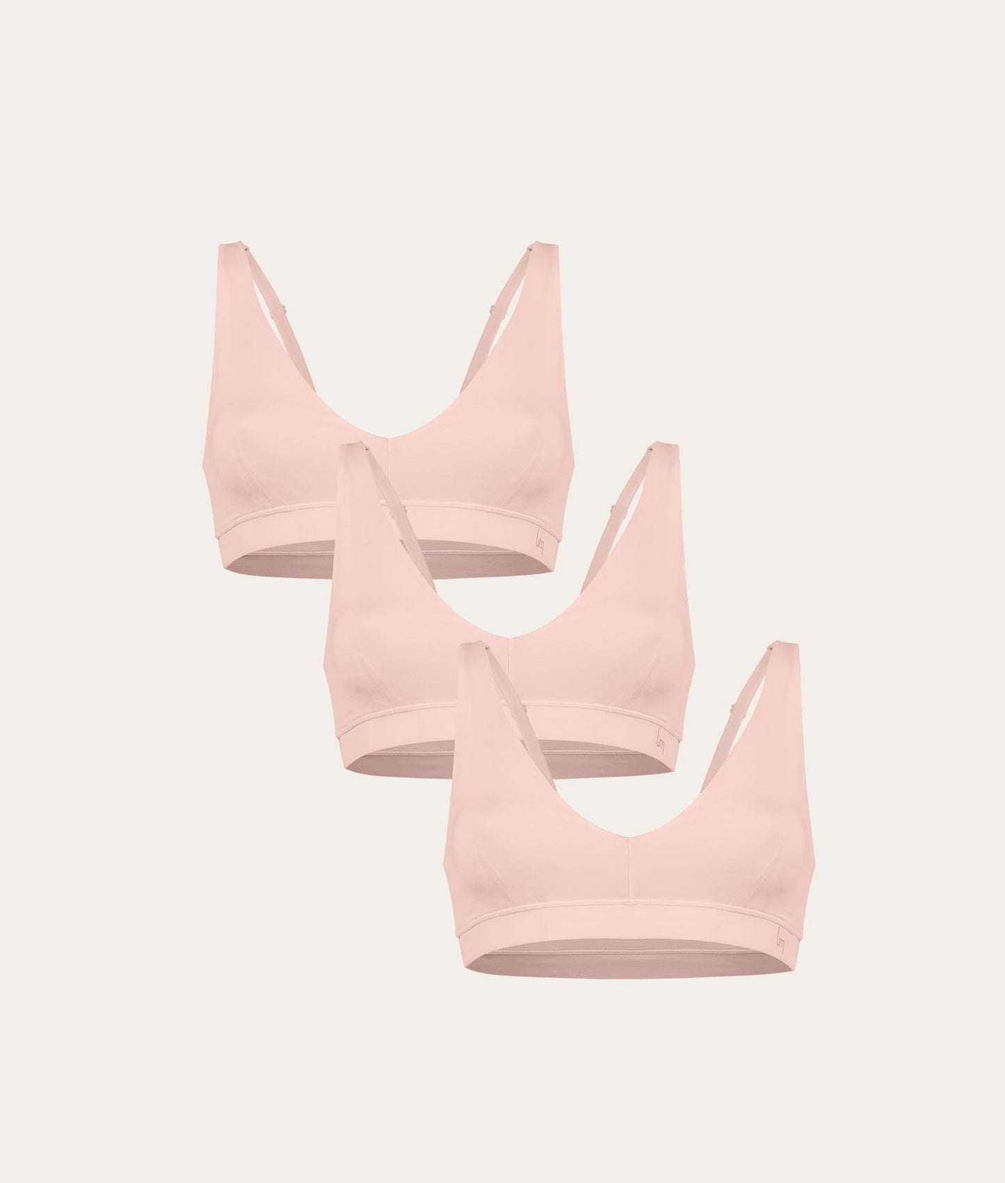 Lichtroze Bralette Blush Dusk (3 - pack) - Undiemeister