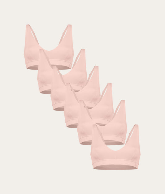 Lichtroze Bralette Blush Dusk (6 - pack) - Undiemeister