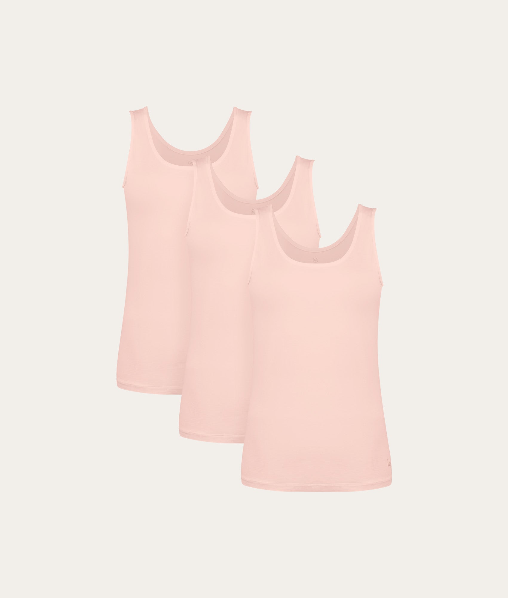 Lichtroze Dames Tanktop Blush Dusk (3 - pack) - Undiemeister