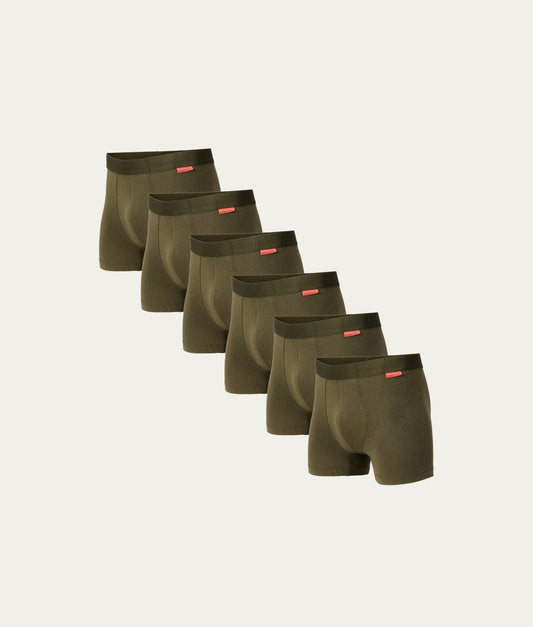 Olijfgroene Boxershort Highland Moss (6 - pack) - Undiemeister
