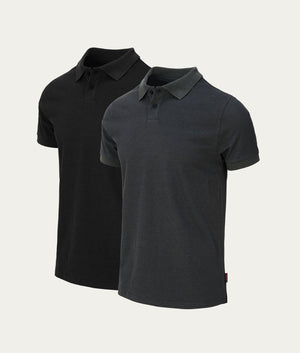 Undiemeister Heren - Grijze en Zwart Polo - 2-Pack