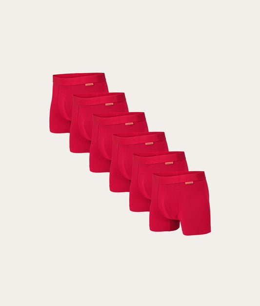 Rode Boxershort Bright Sunrise (6 - pack) - Undiemeister