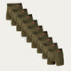 Lot de 9 Boxers Vert Olive Highland Moss