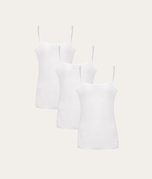 Witte Camisole Chalk White (3-pack) - Undiemeister