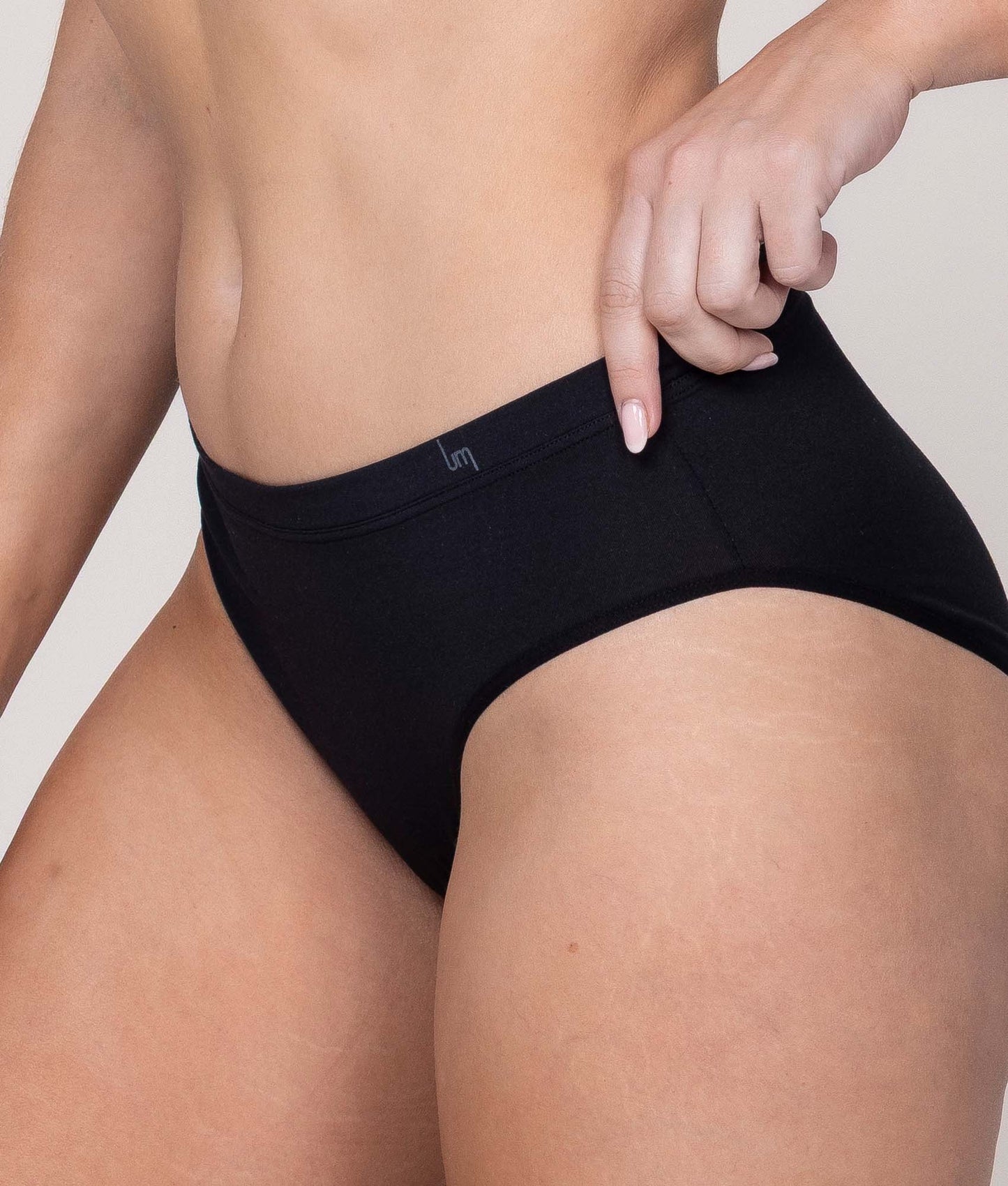 Schwarzer Damen Slip Volcano Ash (3er-Pack)