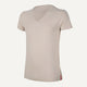 Khaki Slim Fit T-Shirt Tiefer V-Ausschnitt Desert Sand