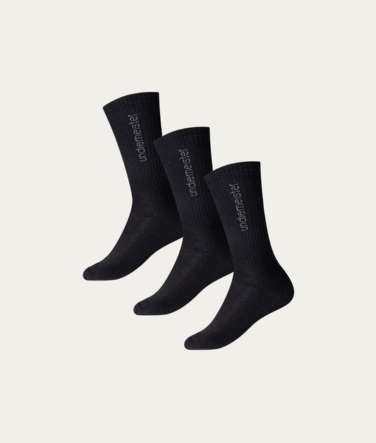 Schwarze Sportsocken Volcano Ash (3er-Pack)
