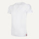 Weißes Slim Fit T-Shirt Tiefer V-Ausschnitt Chalk White