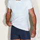 Hvid Slim Fit T-shirt med Rund Hals Chalk White