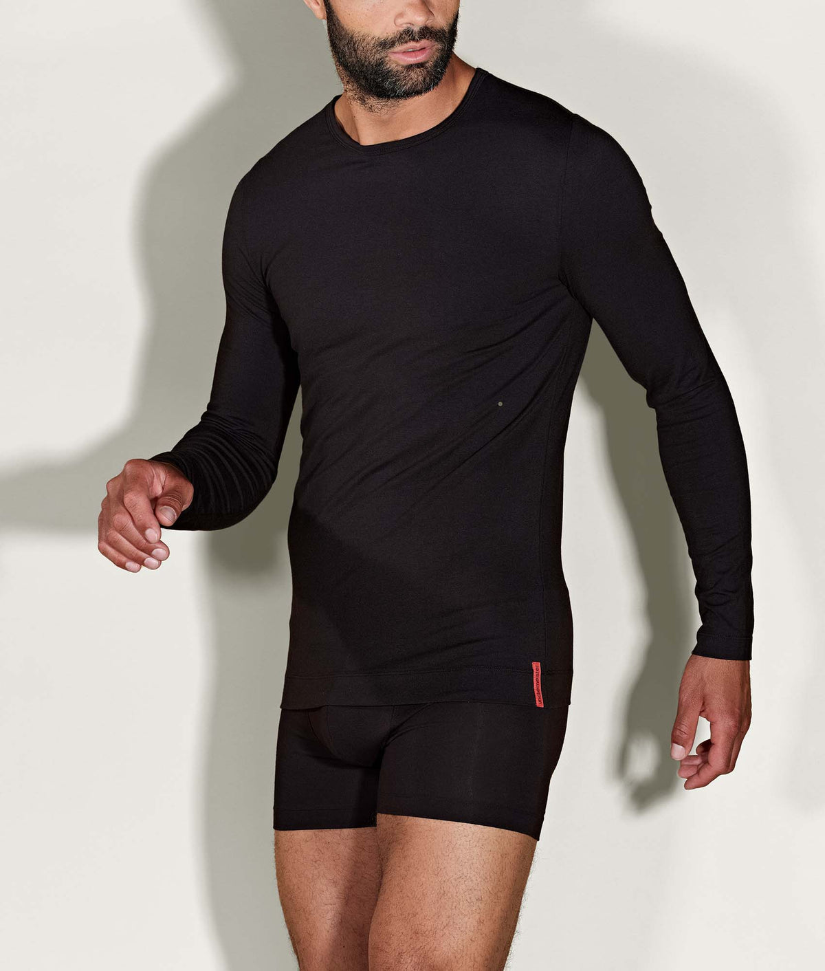 Black Slim Fit Longsleeve Crew Neck Volcano Ash 9-pack – Undiemeister