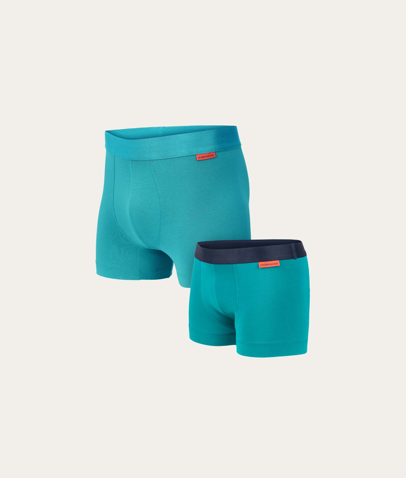 Vader & Zoon Cyaan Boxershort Aurora Sky (2 - pack) - Undiemeister