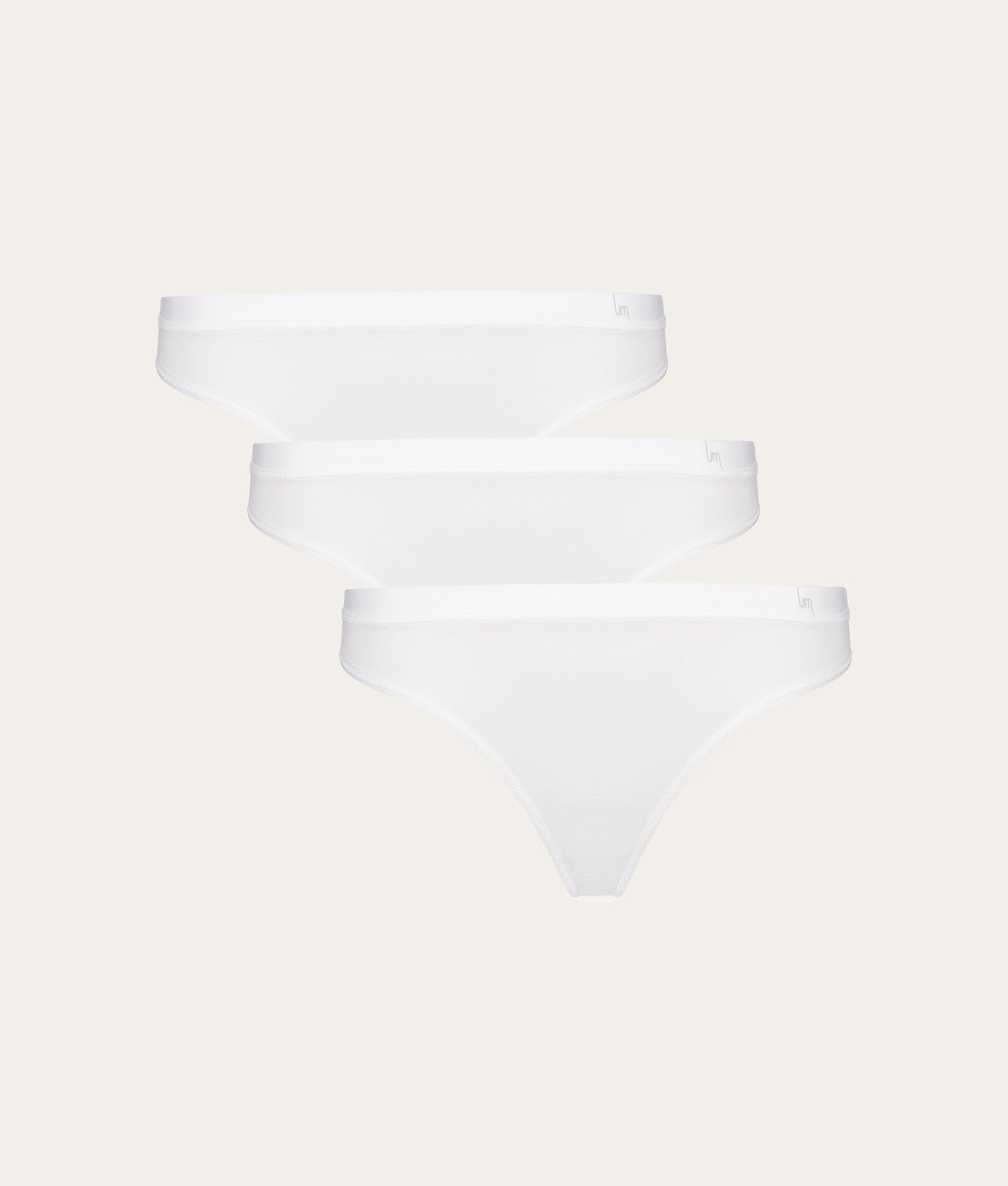 Witte Bikinislip Chalk White (3 - pack) - Undiemeister