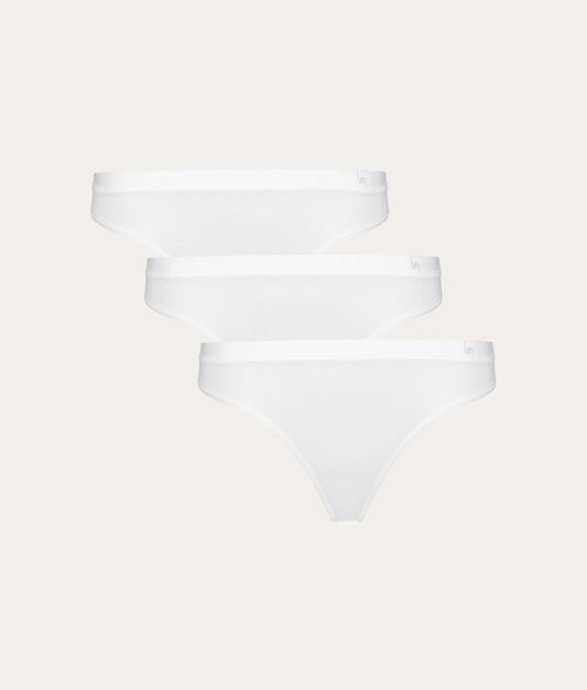 Witte Bikinislip Chalk White (3 - pack) - Undiemeister