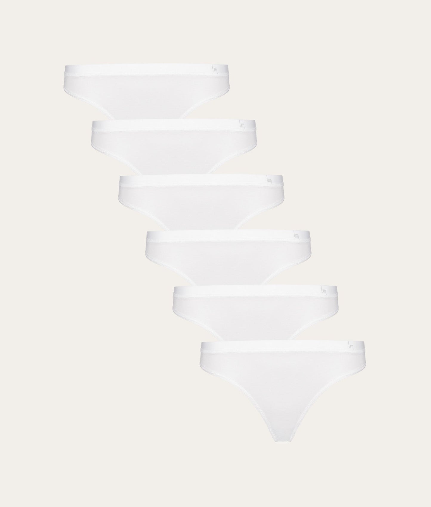 Witte Bikinislip Chalk White (6 - pack) - Undiemeister