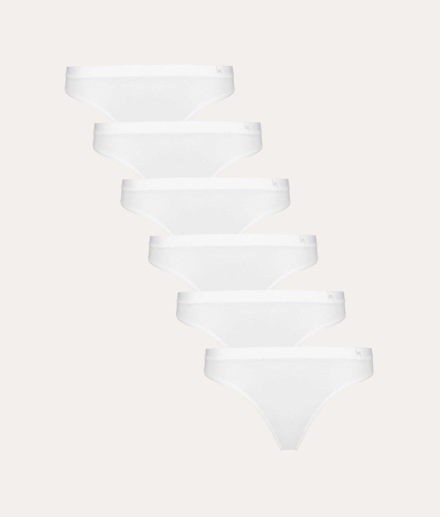 Witte Bikinislip Chalk White (6 - pack) - Undiemeister