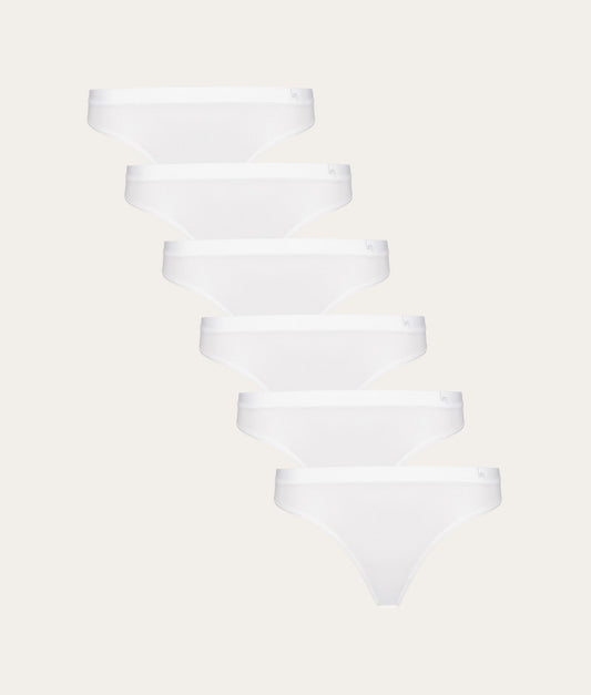 Witte Bikinislip Chalk White (6 - pack) - Undiemeister