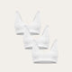 Weißer Bralette Chalk White (3er-pack)