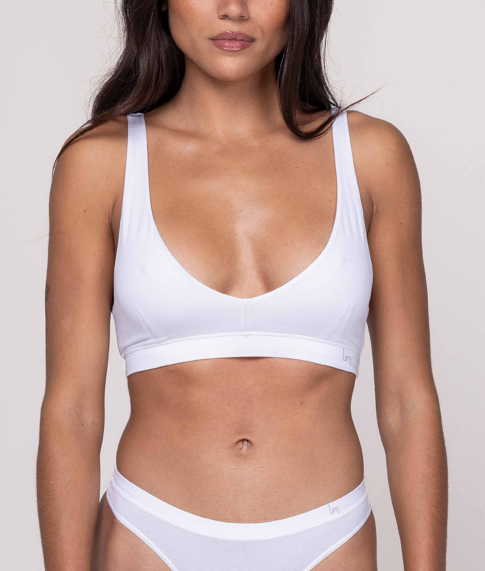 Witte Bralette Chalk White (3 - pack) - Undiemeister