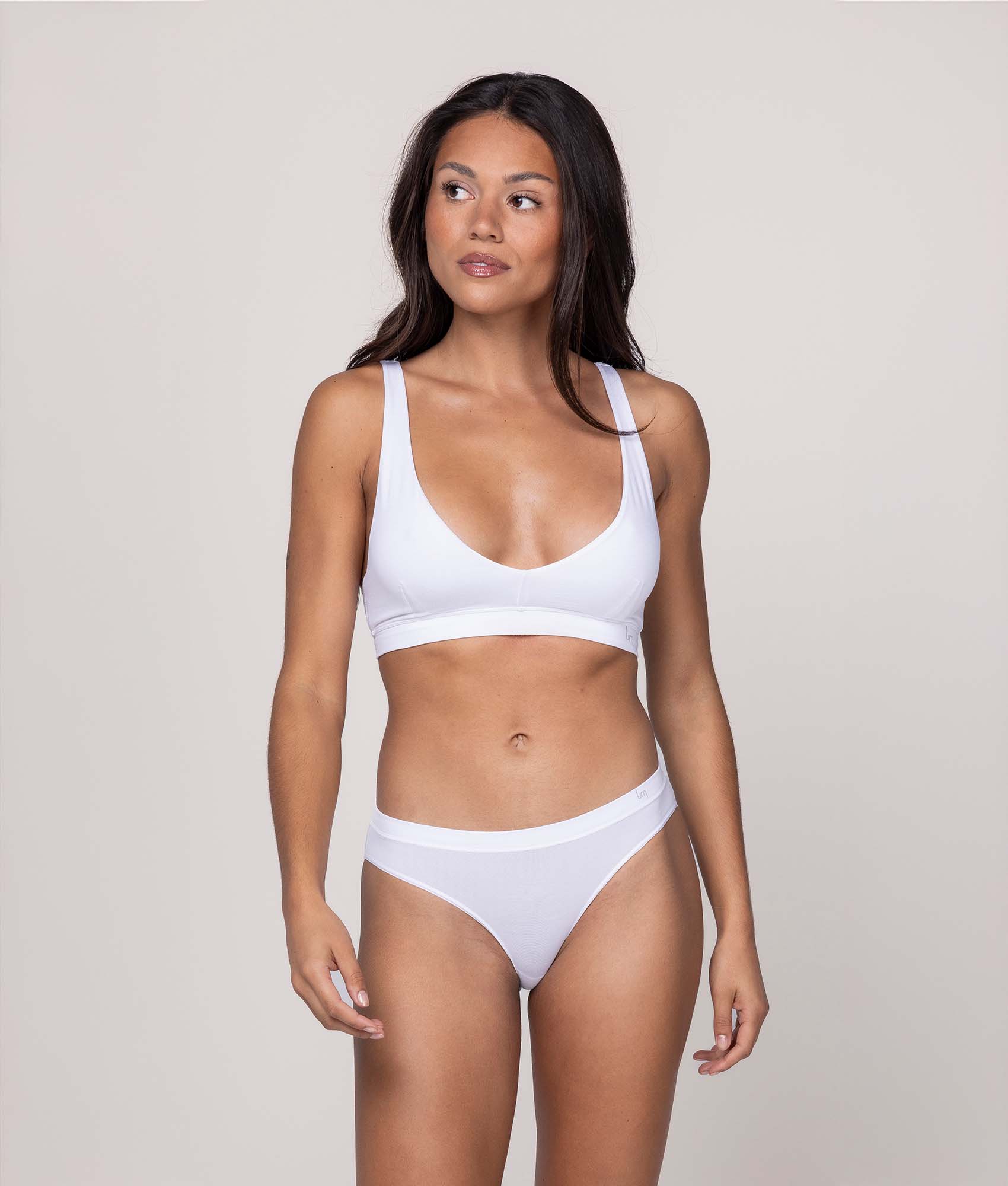 Witte Bralette Chalk White (3 - pack) - Undiemeister