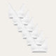 Weißer Bralette Chalk White (6er-Pack)