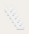 White Bralette Chalk White 6-pack
