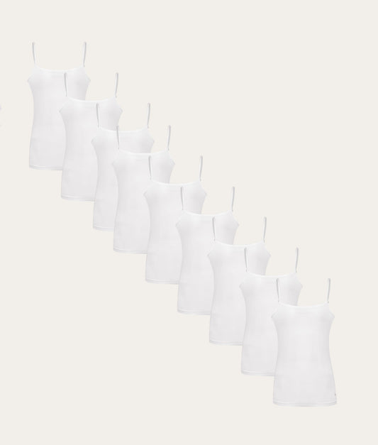 Undiemeister Dames - Witte Camisole 9-pack