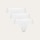 Weißer Damen Slip Chalk White (3er-Pack)