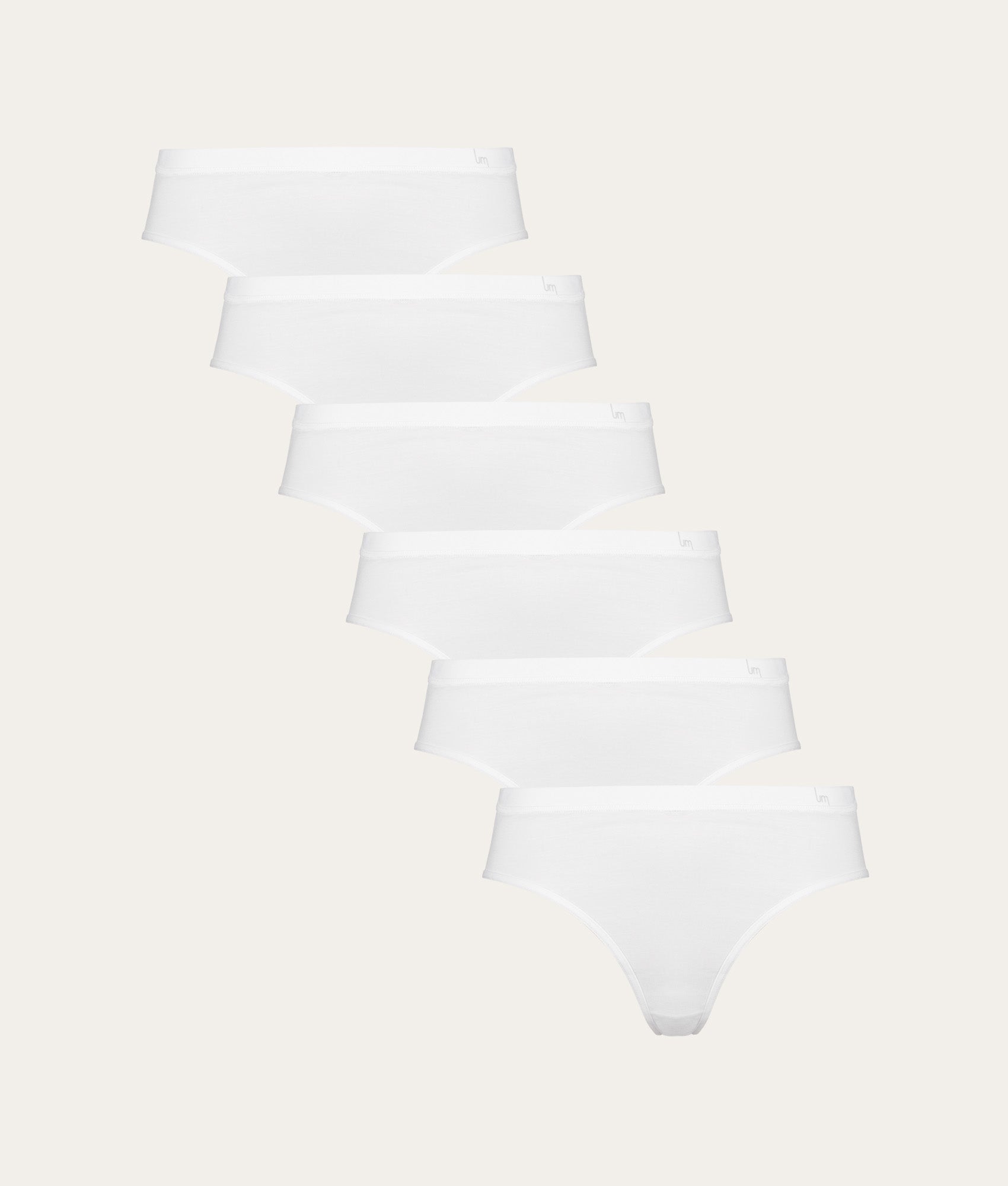 Witte Dames Slip Chalk White (6 - pack) - Undiemeister