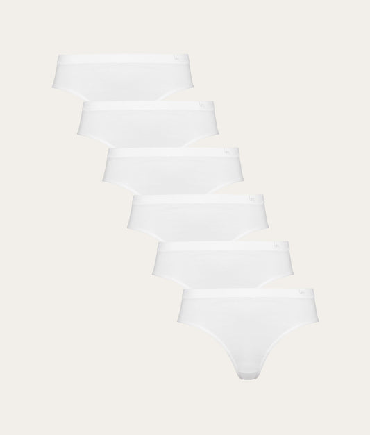 Witte Dames Slip Chalk White (6 - pack) - Undiemeister
