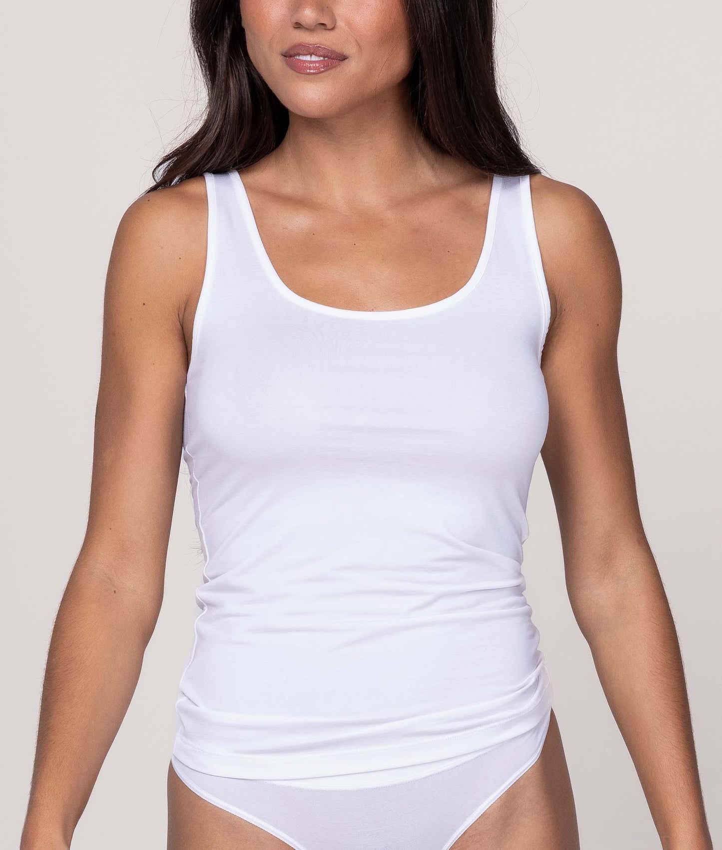 Witte Dames Tanktop Chalk White (3 - pack) - Undiemeister